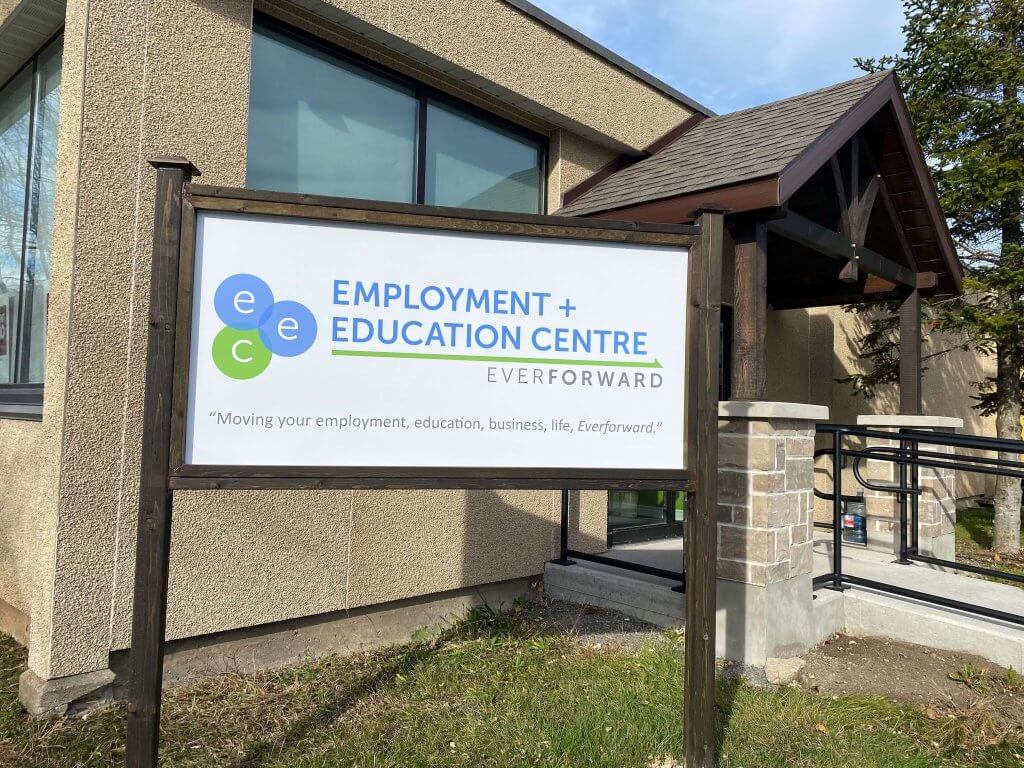 employment and education centre sign